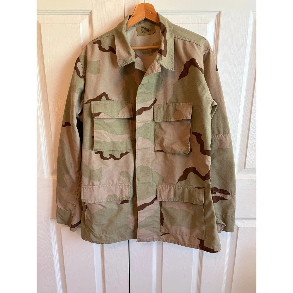 US Military Desert Camo BDU Jacket Ripstop 3 Color Desert Camouflage Medium Long